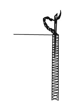Figure 5: Illustration of securing seam end by burying it inside the stitch.