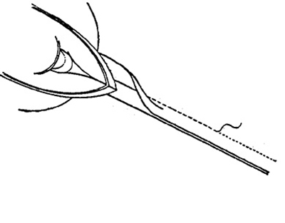 Illustration of pressing a seam open.