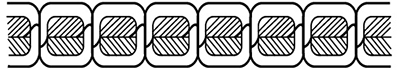 Illustration of a perfectly locked stitch.