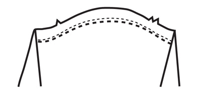 Stitch sleeve to shirt by stitching on the line of ease stitching around the sleeve cap.