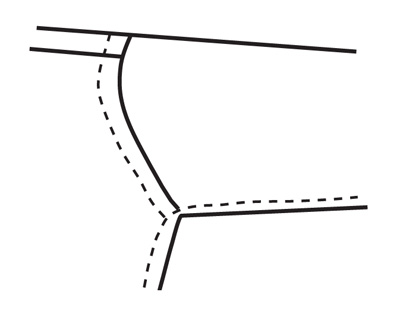 Fold sleeve and shirt with right sides together and stitch seam of sleeve and side seam of shirt. Double stitch at underarm, if desired. 