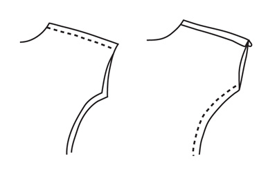 Stitch underarm seam. 