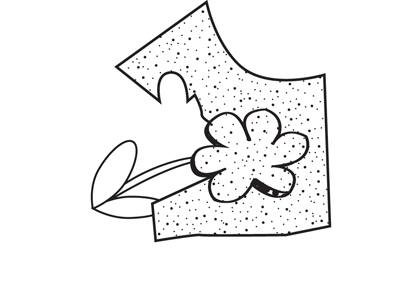 Image demonstrating step 6: Turn to the right side of the design and trim off excess fabric.