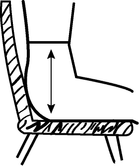 Illustration showing how to measure crotch depth