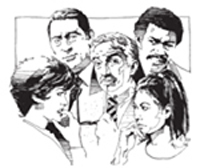 Fig. 2: Clipart graphic of people's heads. 