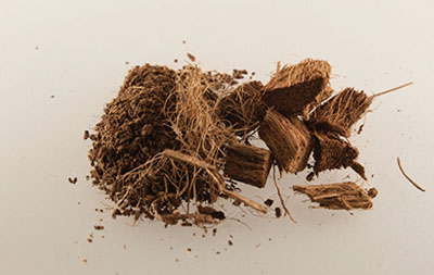 Photograph of a pile of coconut coir.