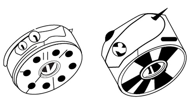 Illustration of the lower tension adjustment screw on bobbin.
