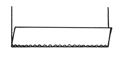 Illustration demonstrating step: If zig-zagging, stitch a second row of stitches over the first row.