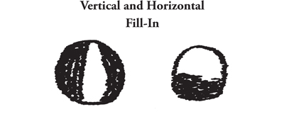 Illustration of fill-in stitching.