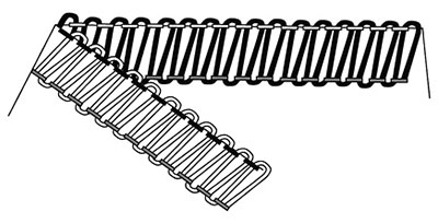 Figure 2. Illustration of a three-thread overlock stitch.