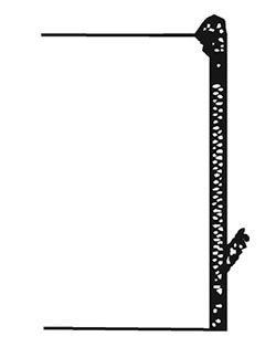 Figure 6. Illustration of securing seam end by stitching over it.