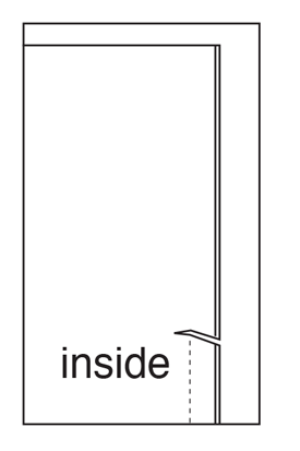 Illustration of slashing a seam allowance.