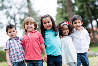 Photograph of a group of young children.