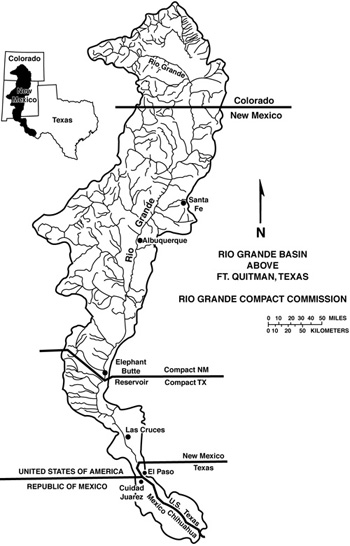 Fig. 2: Rio Grande Compact gravity flow system.