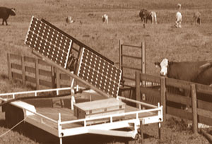 Figure 4. PV modules mounted to trailers can be easily oriented and moved based on water needs.