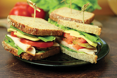 Photograph of a sandwich.