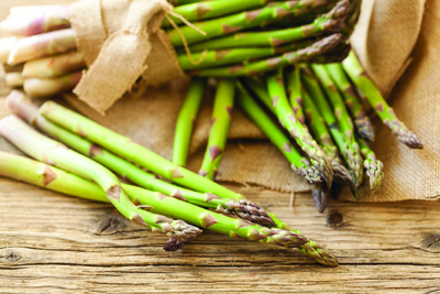 Photograph of fresh asparagus.
