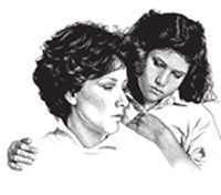 Fig. 7: Clipart graphic of two anxious people. 