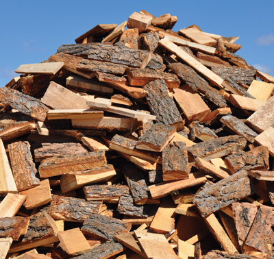 Fig. 3: Loosely piled firewood.
