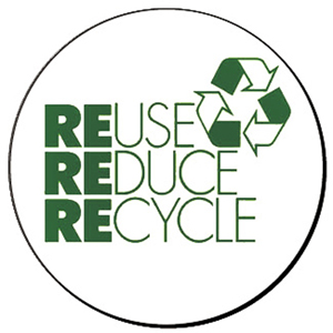 Image of the Reduce, Reuse, Recycle logo 