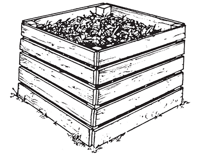 Illustration of a redwood slat holding unit.
