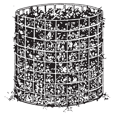 Illustration of a wire fencing holding unit.