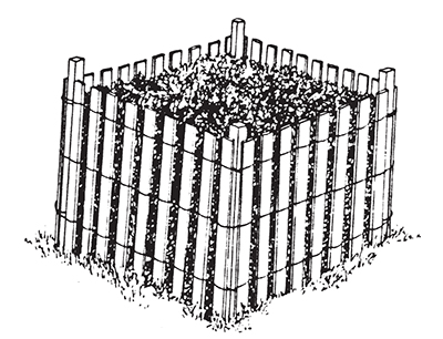 Illustration of a snow fence holding unit.