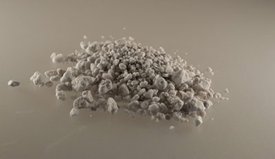 Photograph of a pile of perlite.