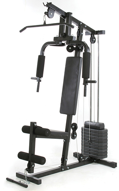 Photograph of a weight-lifting machine.