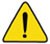 Photograph of caution symbol.