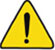 Photograph of a caution sign.