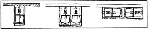 Fig. 6: Illustration of proper single and double trap placement along a wall. Figure taken from West and Messmer (1998). 