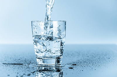 Photograph of a glass of water.