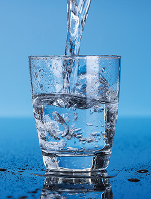 Photograph of a glass of water.