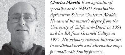 Fig 3.Charles Martin, Agricultural Specialist, NMSU Sustainable Agriculture Science Center at Alcalde.