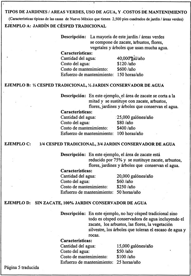 Image of complete survey in Spanish: version 1, page 6.